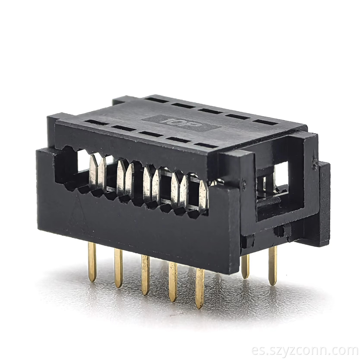 10-Pin IDC Plug with 0.3 Row Pitch Selective Gold Brass Contacts 2.54mm Pitch for Wire Connections